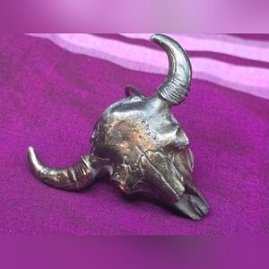 VTG MM Limited Cattle Skull Belt Buckle Steer Head Western Made In Chicago USA